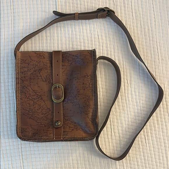 Patricia Nash crossbody leather map bag - Picture 1 of 9